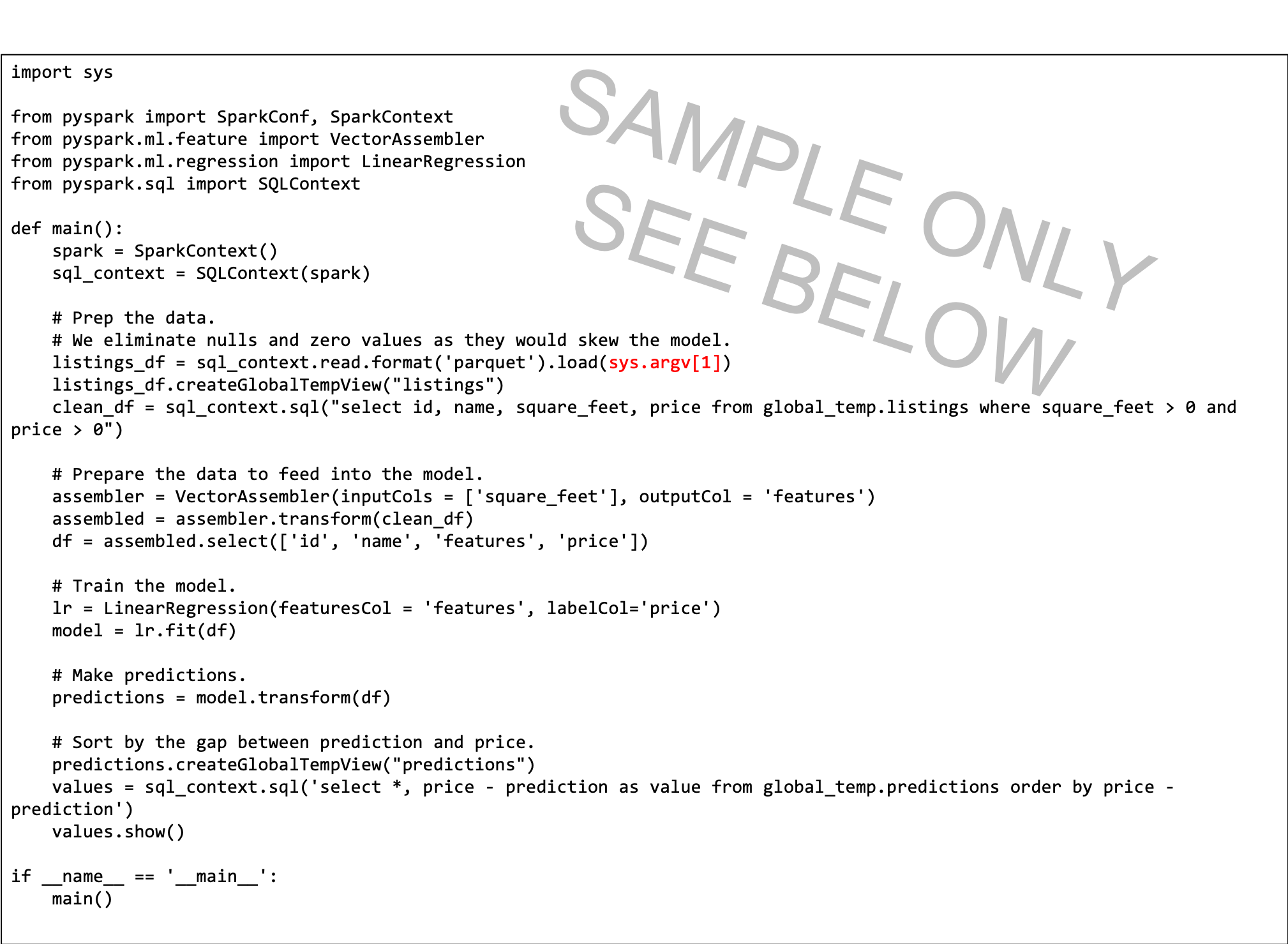 PySpark-Beispielcode.