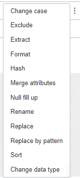 Transformationsmenü