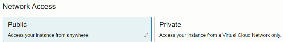 Option für öffentlichen Netzwerkzugriff