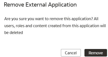 Externe App entfernen