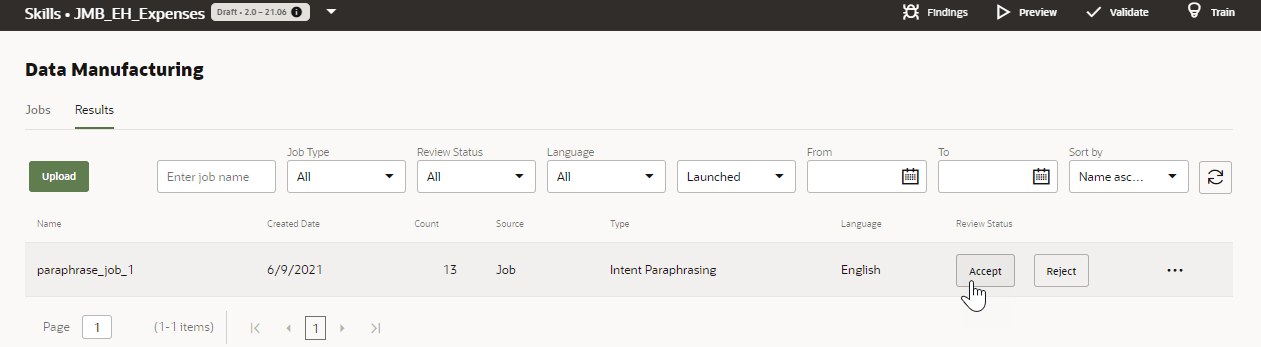 Beschreibung von accept-paraphrase-job-results.png folgt