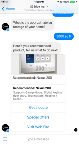 Dies ist ein Bild eines Bots, der Nachrichten und UI-Elemente anzeigt.