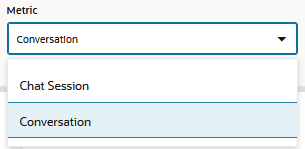 Die Option "Unterhaltung" im Metrikfilter.