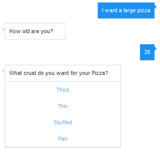 Die Listenkomponente in einem Livechat.