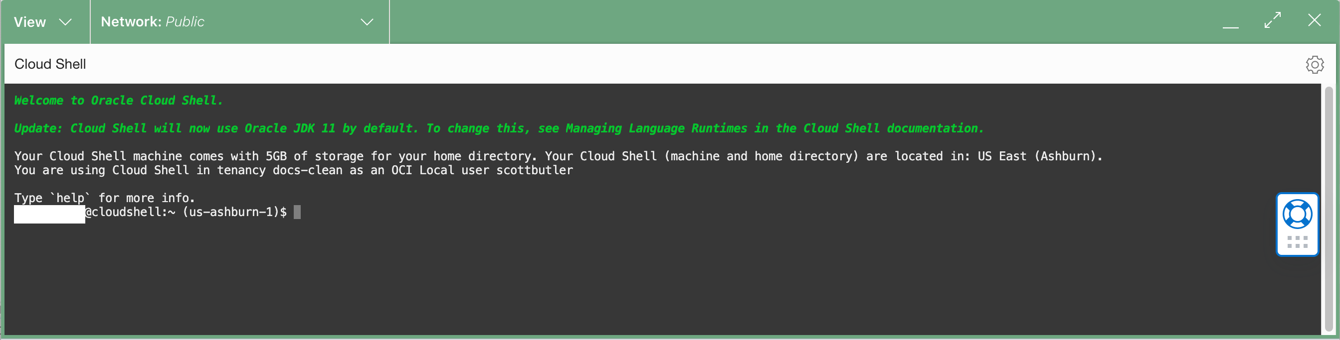 Cloud shell drawer example