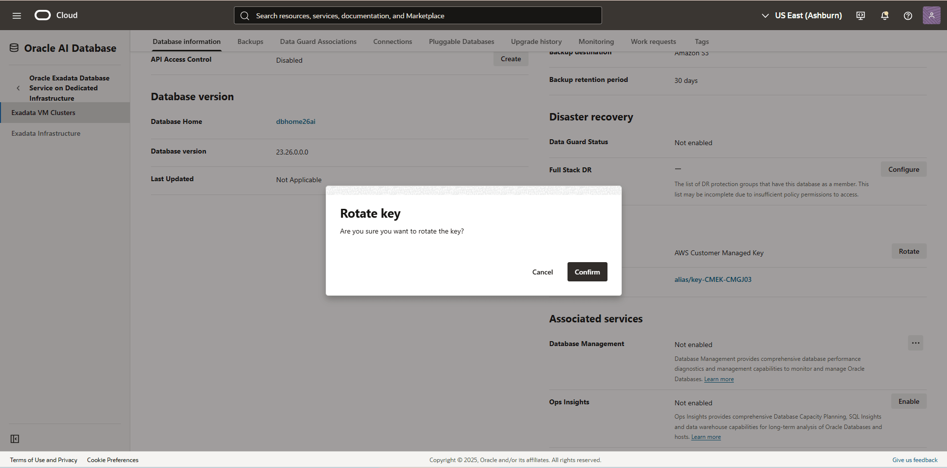 screenshot shows how to rotate a key.