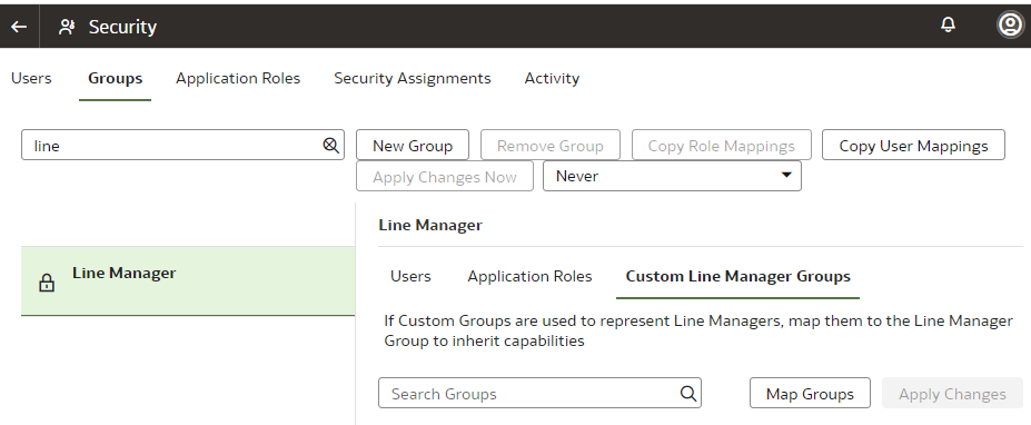 Line Manager group