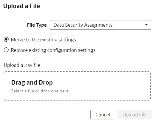 Upload Area of Responsibility file