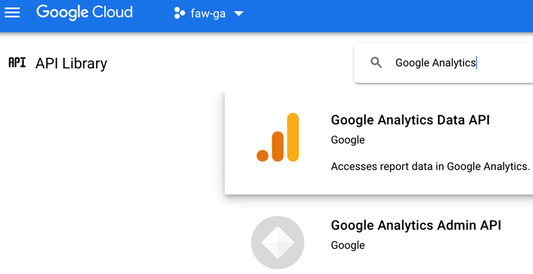 View Google Analytics APIs