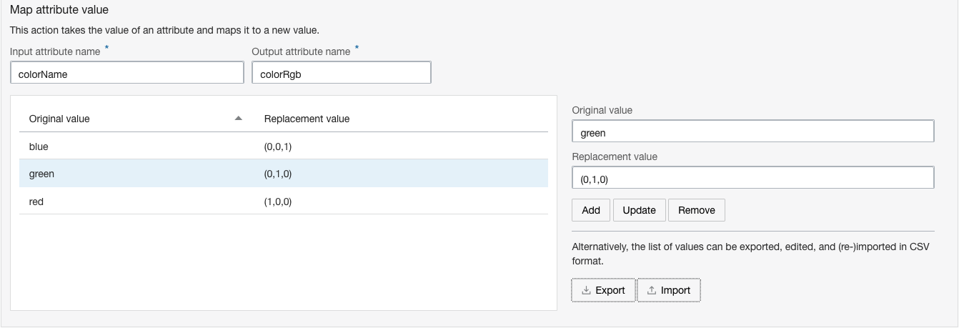 Map Action editor from Generic Action Type