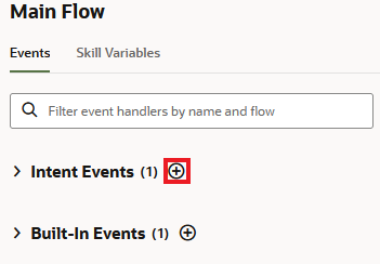 This is an image of the Intent Events section header.