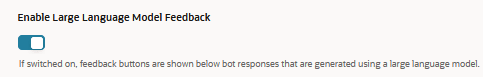 The Enable Large Language Model feedback option.