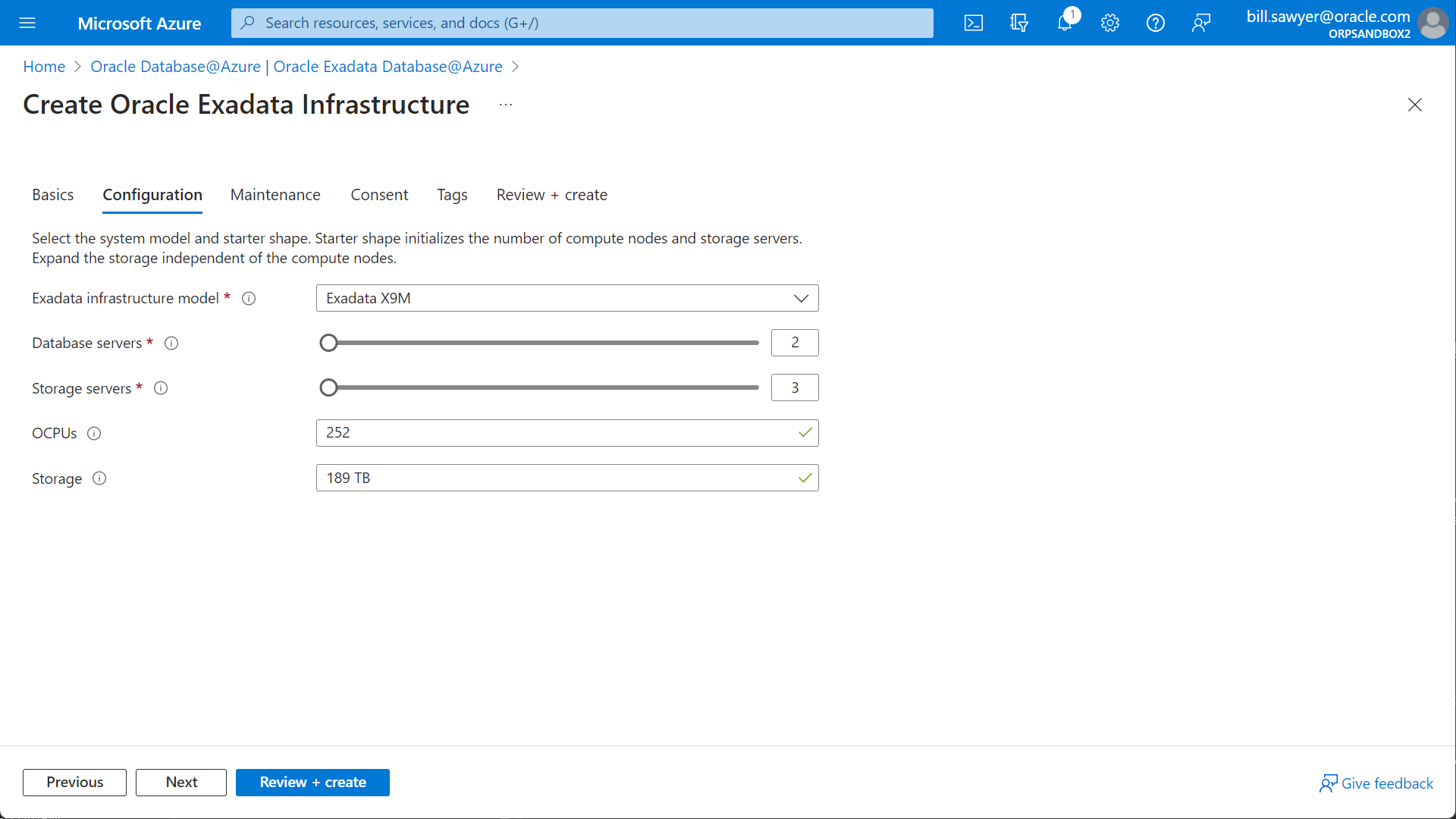 Provisioning Exadata Infrastructure