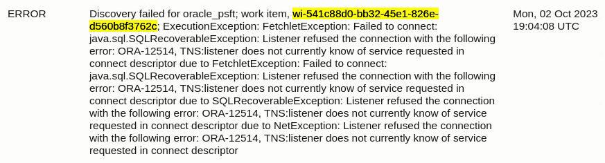 database validation error