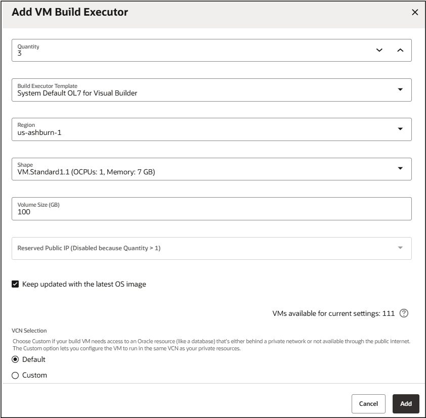 Description of add-vmbuildxecutor-withlatestos.png follows