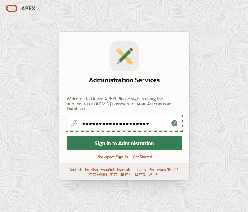 Descripción de adb_apex_login.png a continuación