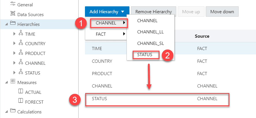 A continuación, se incluye la Descripción de add-hierarchy-fact-table.png