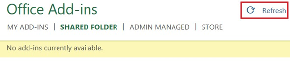 A continuación, se incluye la Descripción de adp-refresh-office-addin.png