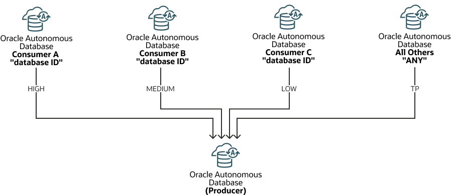 A continuación, se incluye la Descripción de autonomous-cloud-links-service-mapping.png