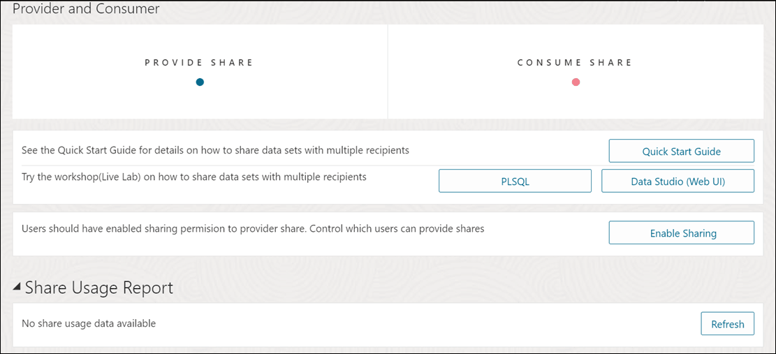 A continuación, se incluye la Descripción de data-share-home-page.png