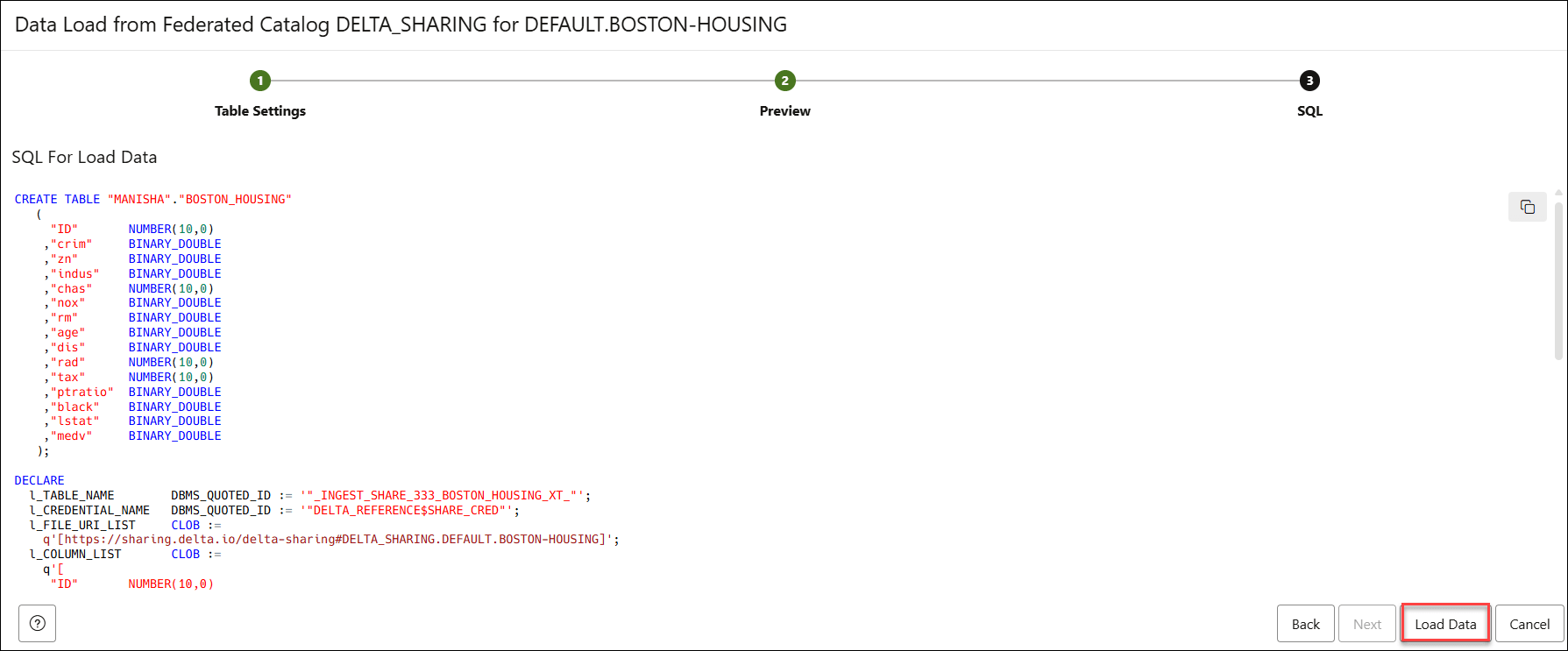A continuación, se incluye la Descripción de sql-inline-load.png