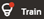 icono de tren con insignia icono de tren con insignia