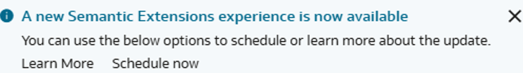 Bannière affichant l'option de migration de la structure Branch vers la structure Sandbox