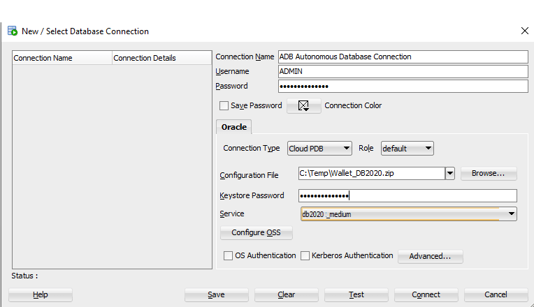 Description de l'image adb_connect_sqldev_17.4.png ci-après Description de l'image adb_connect_sqldev_17.4.png ci-après