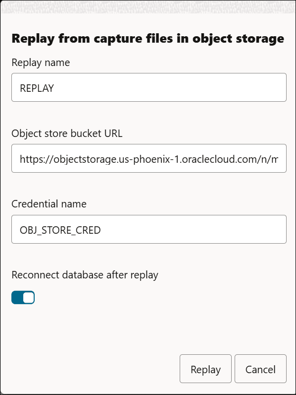 Description de l'image adbs-replay-capture-object-storage.png ci-après Description de l'image adbs-replay-capture-object-storage.png ci-après