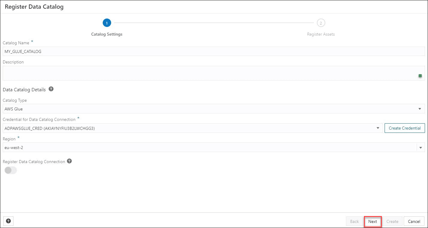 Description de l'image register-aws-glue.png Description de l'image register-aws-glue.png