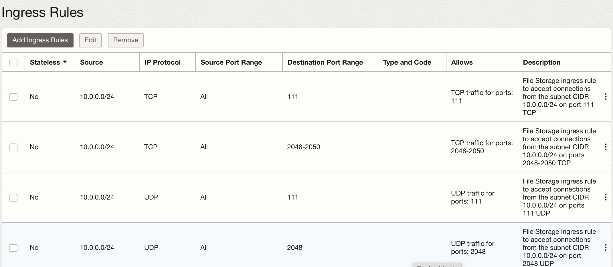 Click to expand This image shows ingress rules for scenario B.