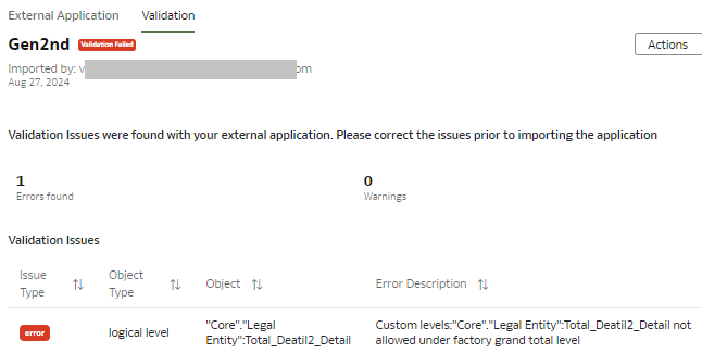 検証に失敗しました。エラーが表示されました