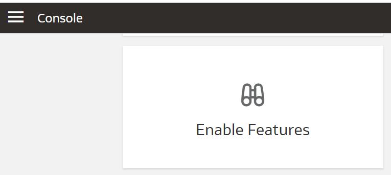 コンソールの「Enable Features」タイル