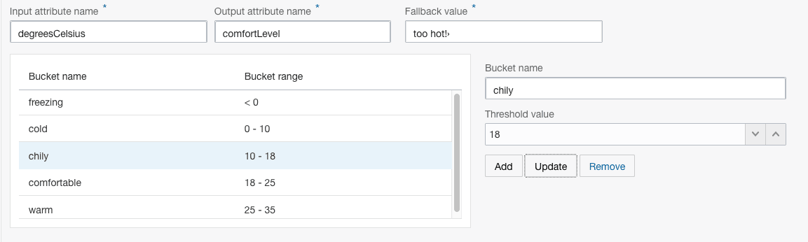 数値処理タイプからの処理のバケット化