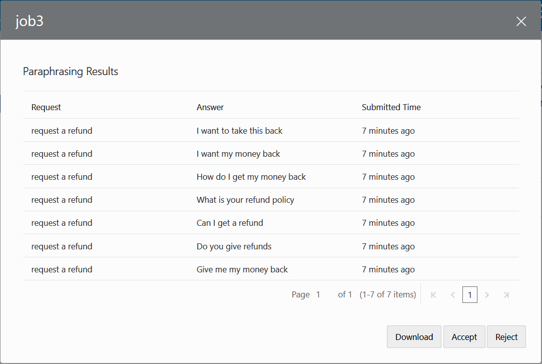 review-results-paraphrasing-job-dialog.pngの説明が続きます