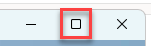 「最大化」ボタン