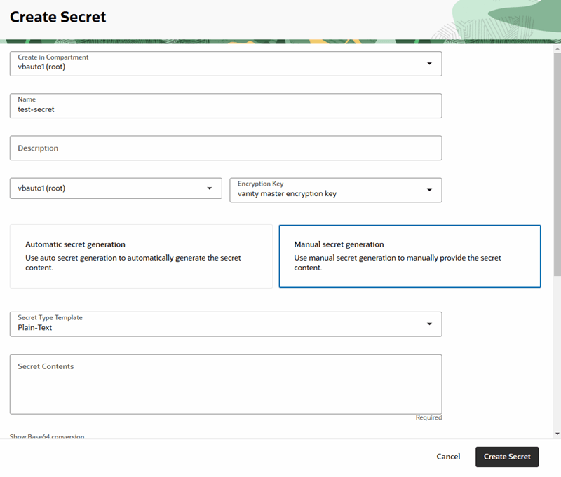 vault-create-secret.pngの説明が続きます